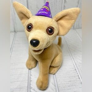 Taco Bell Chihuahua Dog Plush Happy New Year 2000 Vintage Collectible Toy